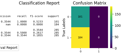 Classification Report, Confusion Matrix