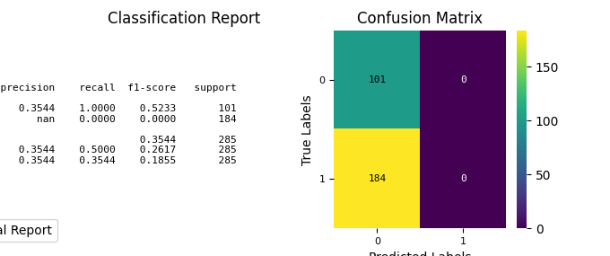 Classification Report, Confusion Matrix